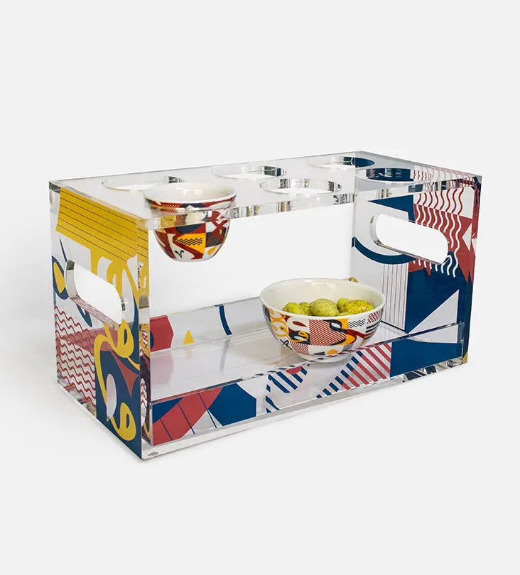 Abstract Arabic Coffee Cup holder - Sample Kashida Design
