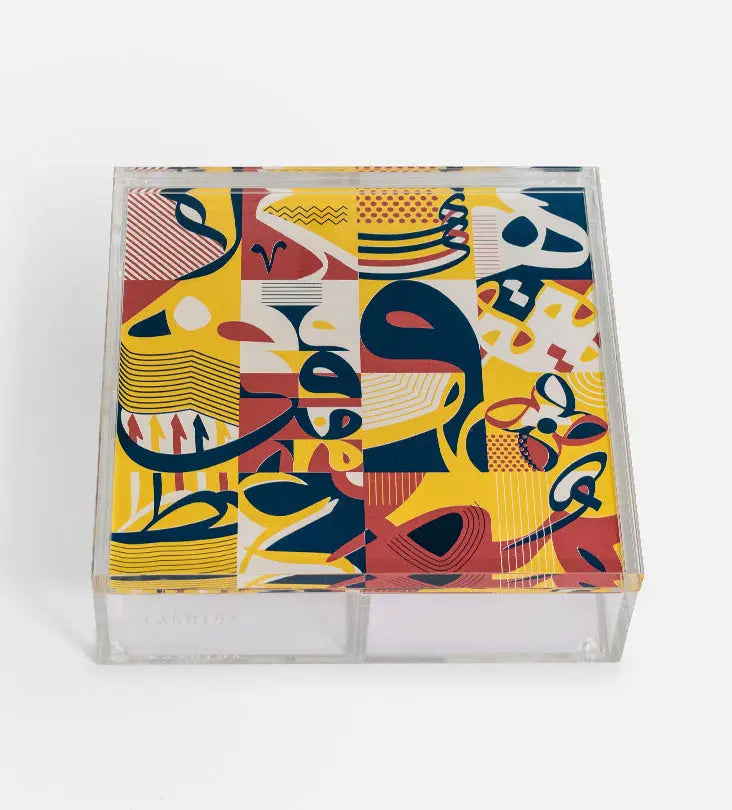 Abstract Square Box (Regular) - Sample Kashida Design