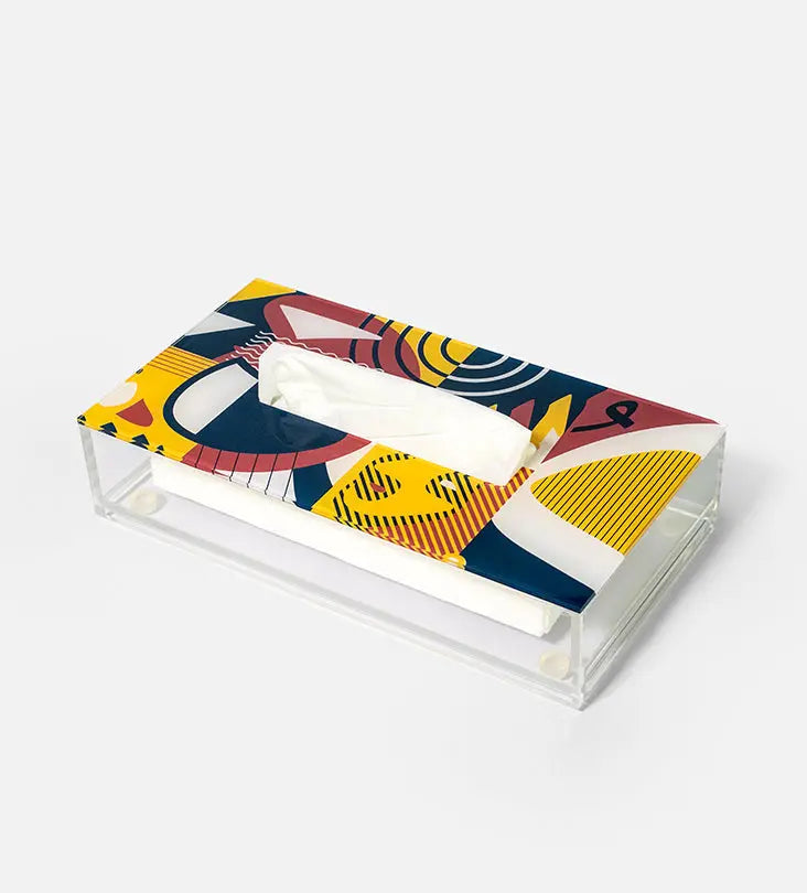 Abstract Tissue Box - Sample Kashida Design