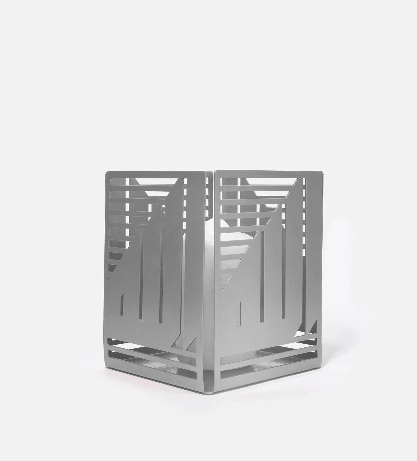 Allah Candle Holder (Regular) - Silver - Sample Kashida Design