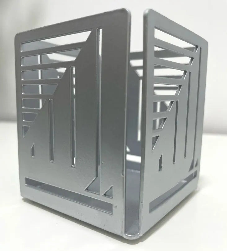 Allah Candle Holder (Small Silver) - Sample Kashida Design
