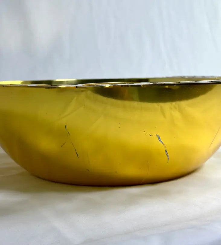 Saha Salad Bowl - Gold - Sample Kashida Design