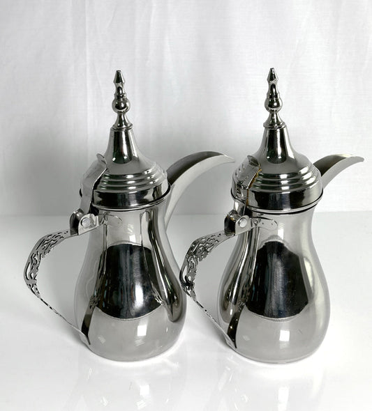 Afiya Dallah (Silver) - Sample Kashida Design