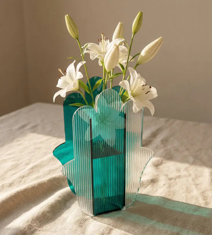 Supernatural Hamsa Vase Kashida Design