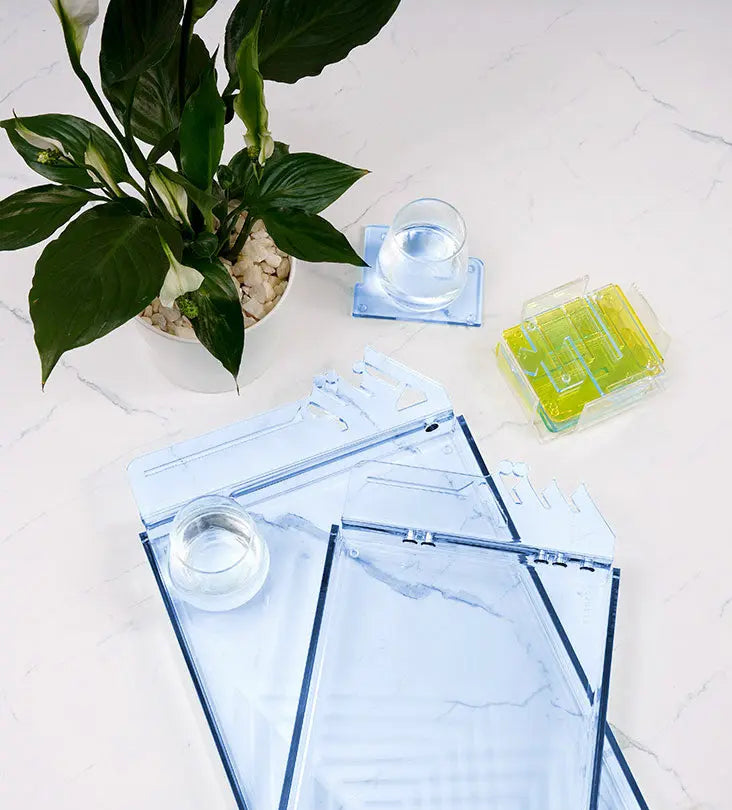 Bayti Jannati Tray (Regular) - Blue Kashida Design