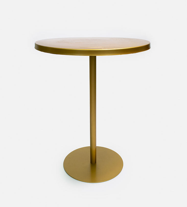 Calligraffiti Brass Side Table Kashida Design