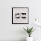 Abstract Arabic typography canvas wall prints in bright colors with Peace and Love words