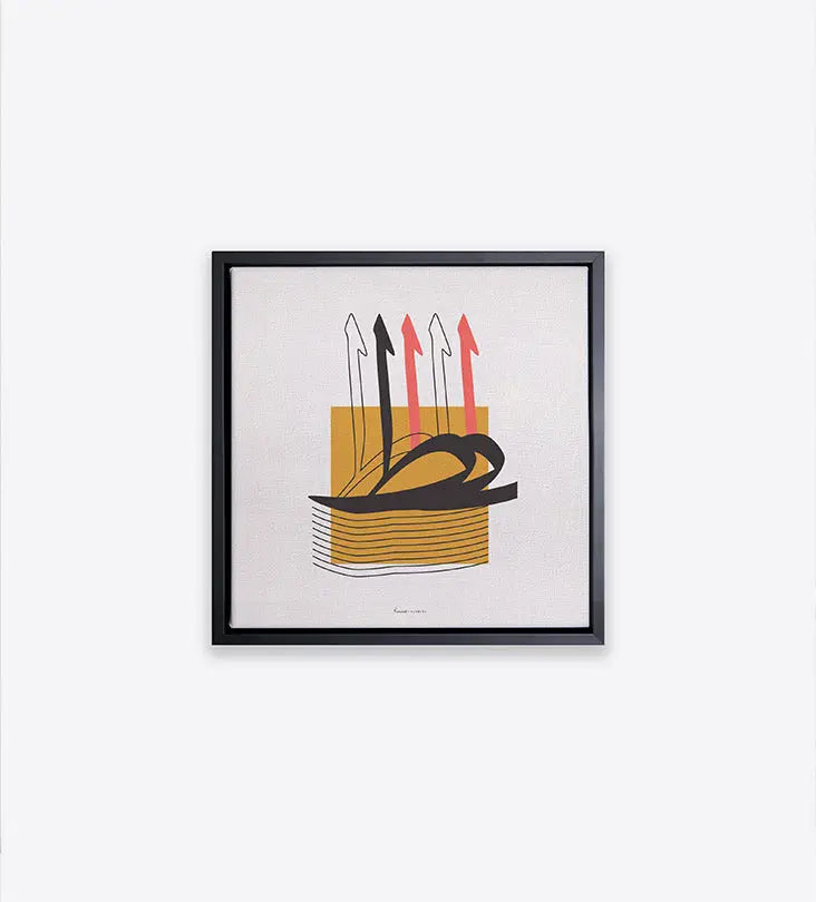 Bauhaus-inspired canvas prints from Kashida featuring modern Arabic typography
