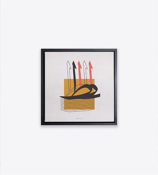 Bauhaus-inspired canvas prints from Kashida featuring modern Arabic typography