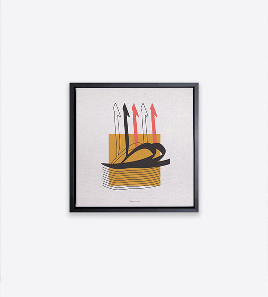 Bauhaus-inspired canvas prints from Kashida featuring modern Arabic typography