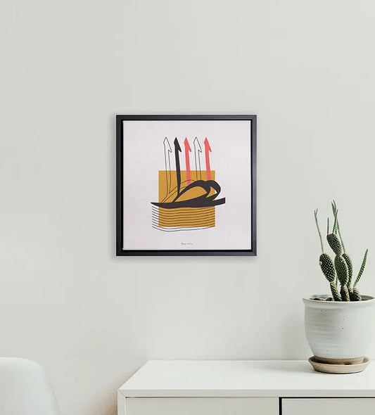 Bauhaus-inspired canvas prints from Kashida featuring modern Arabic typography