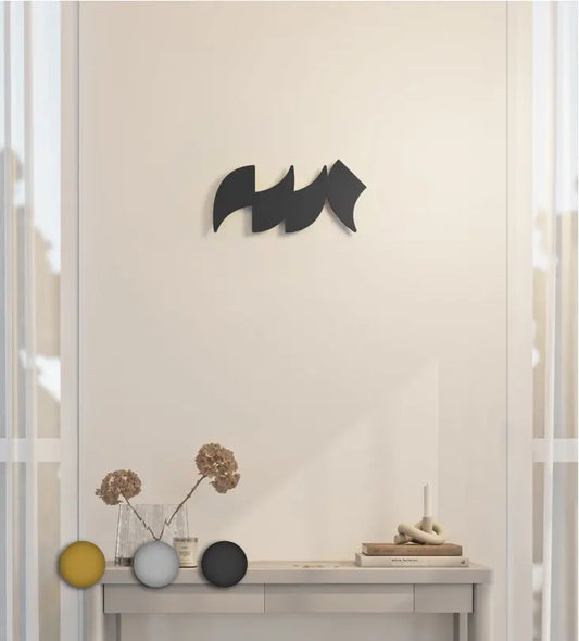 Modern Arabic typography Allah wall art in steel by Kashida design