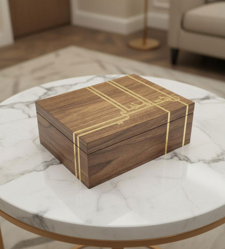 Calligraphy Name Humidor Kashida Design
