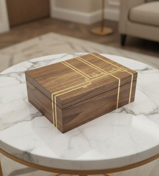 Calligraphy Name Humidor Kashida Design