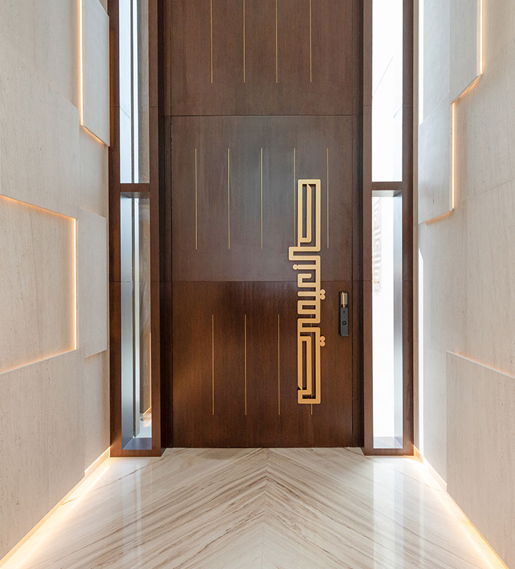 Name Door Handle (Geometric) Kashida Design