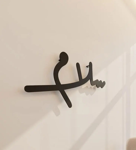 Handwritten modern wall art that says peace by Kashida