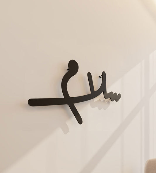 Handwritten modern wall art that says peace by Kashida