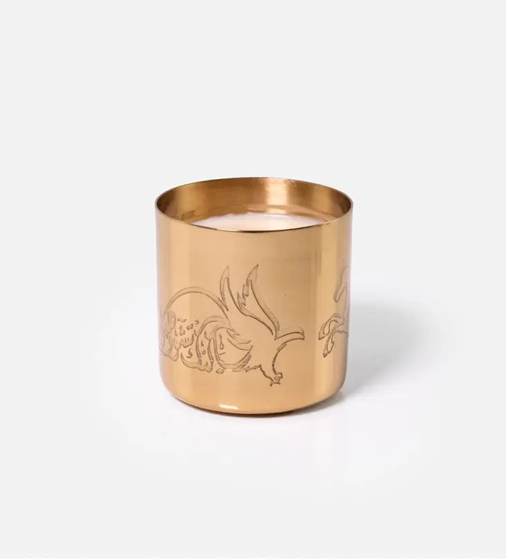 Scents of the UAE candles - 1 pc (Rose Gold) Kashida Design