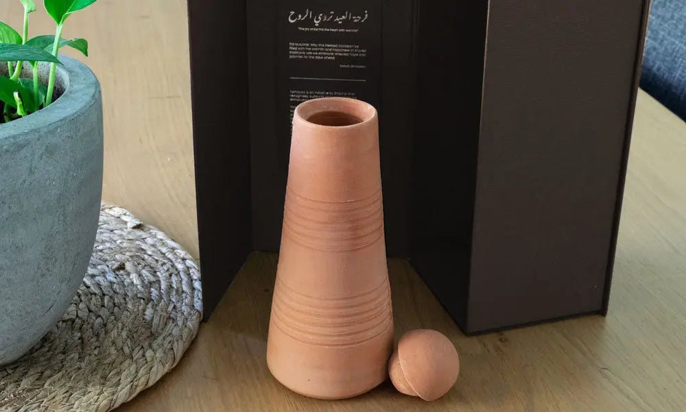 Clay Water Jug Kashida Design