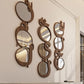 Set of three modern wall mirrors in Arabic calligraphy with positive meanings