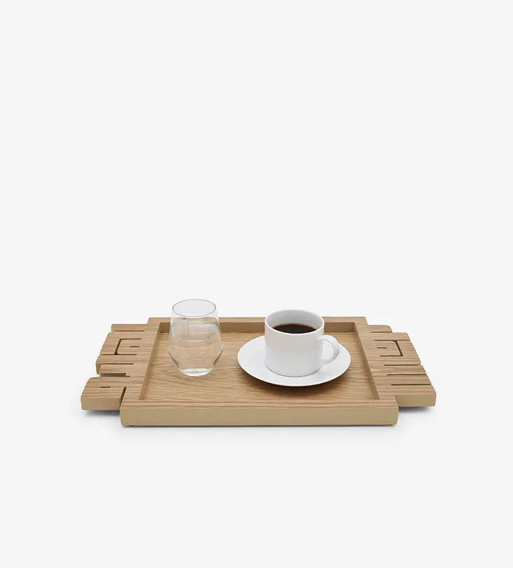 Ahlan w sahlan Arabic calligraphy wooden tray