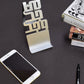 Inspirational mobile phone holder desk accessory in Arabic calligraphy