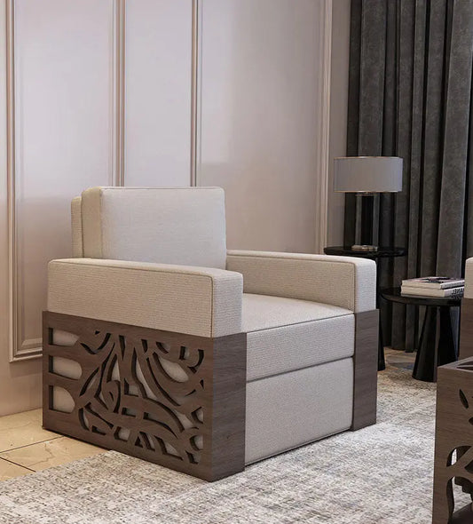 Melting effect contemporary luxury wooden armchair in Arabic calligraphy