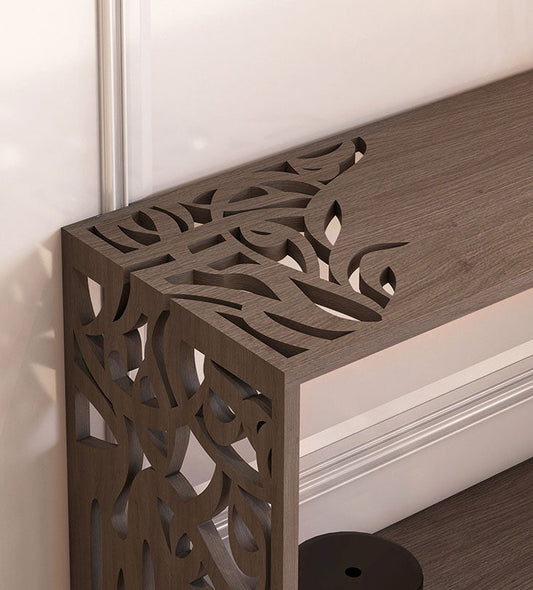 Melting effect contemporary entrance console in Arabic calligraphy
