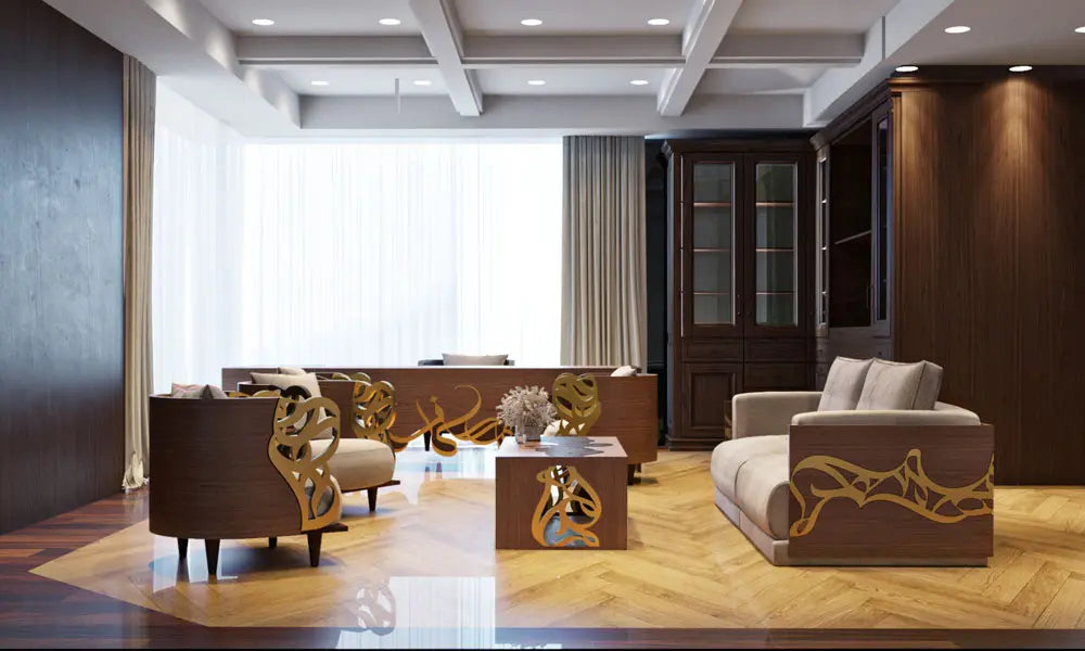 High-end bespoke furniture for Dubai Jumeirah villa designed by Kashida