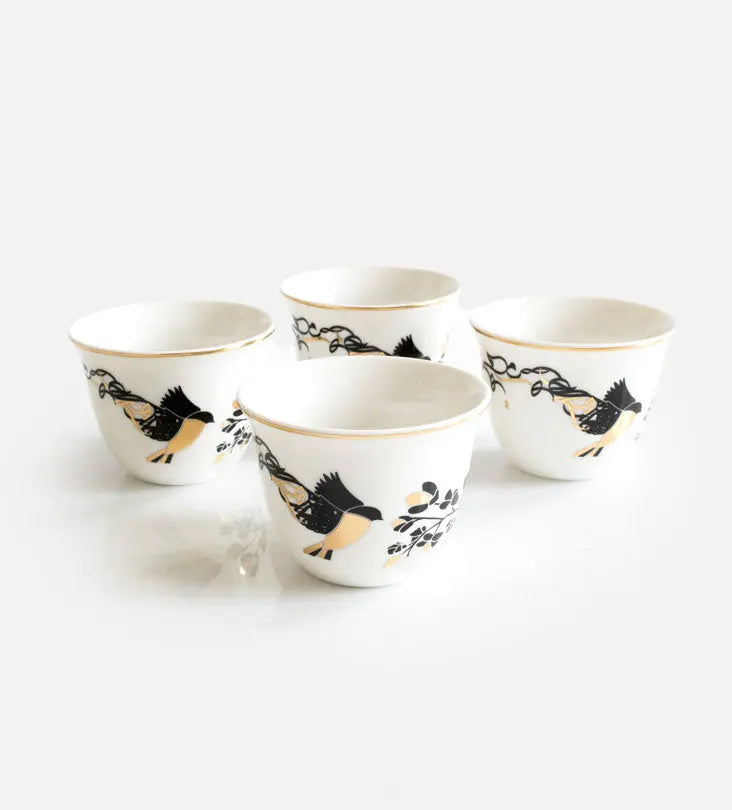 Freedom Arabic Coffee Cup x 4 Kashida Design