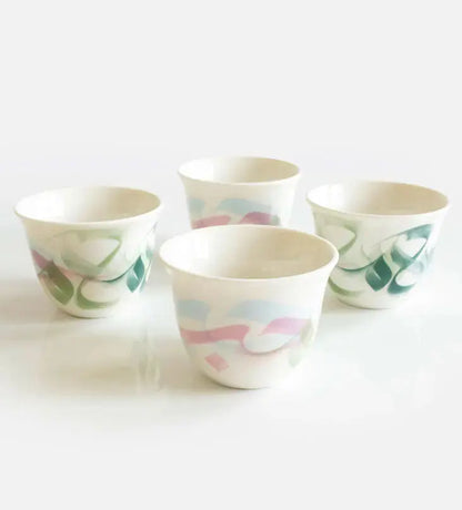 Aura Arabic Coffee Cup x 4 Kashida Design
