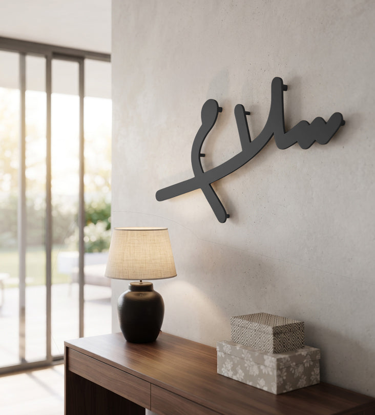 Freehand Salam (Peace) Modern Wall Art Kashida Design