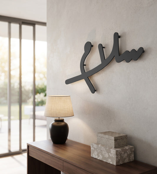 Freehand Salam (Peace) Modern Wall Art Kashida Design
