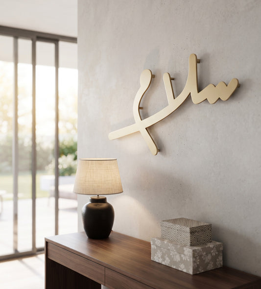 Freehand Salam (Peace) Modern Wall Art Kashida Design