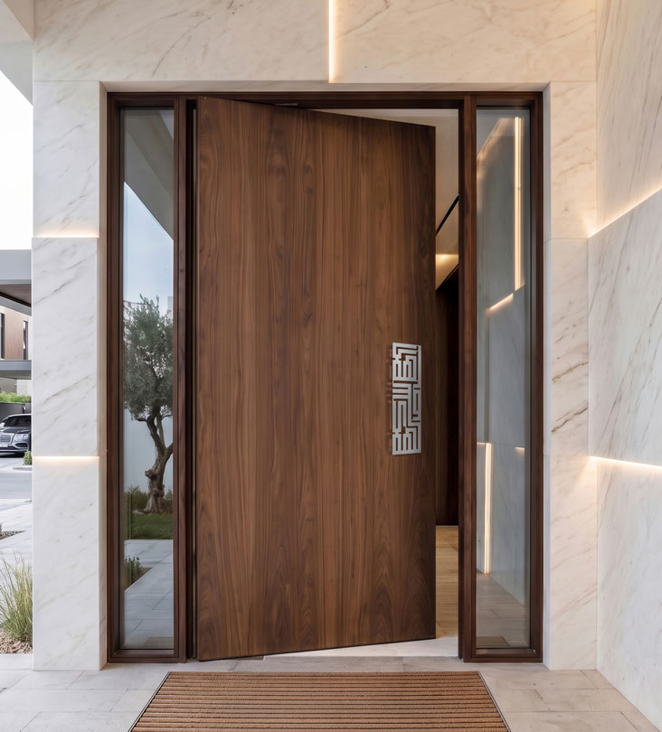 Name Door Handle (Geometric) Kashida Design
