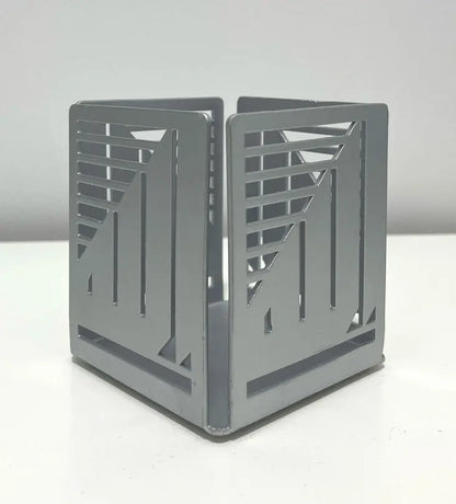 Allah Candle Holder (Small Silver) - Sample Kashida Design
