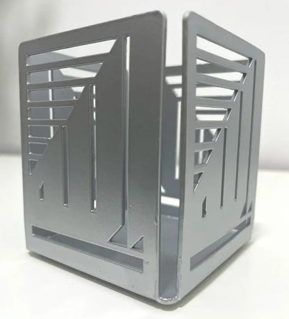 Allah Candle Holder (Small Silver) - Sample Kashida Design