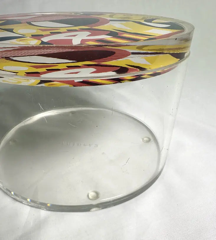 Abstract Round Container (Regular) - Sample Kashida Design