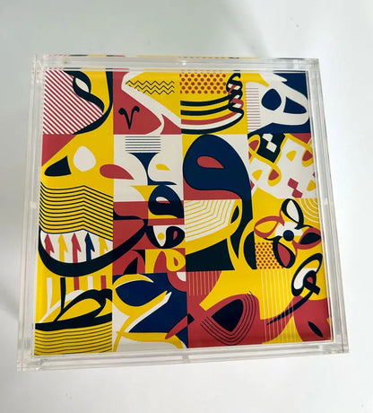 Abstract Square Box (Regular) - Sample Kashida Design