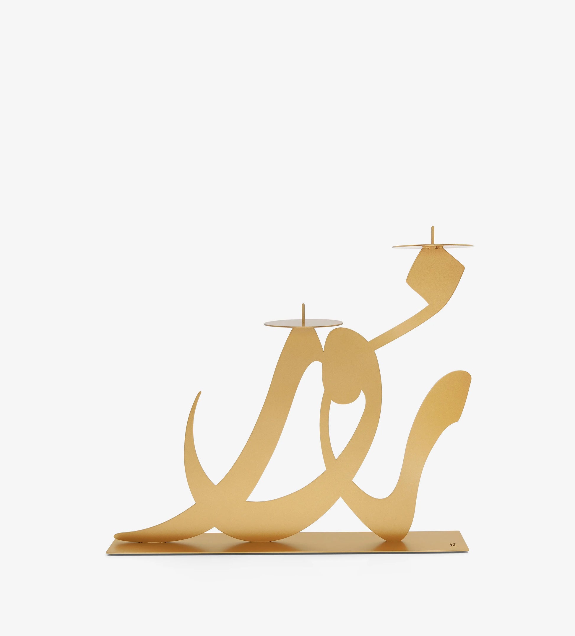 Noor Candle Holder (Large)  - Gold - Sample Kashida Design