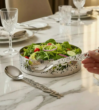 Progression Salad Tongs (Saha & Afiya) Kashida Design