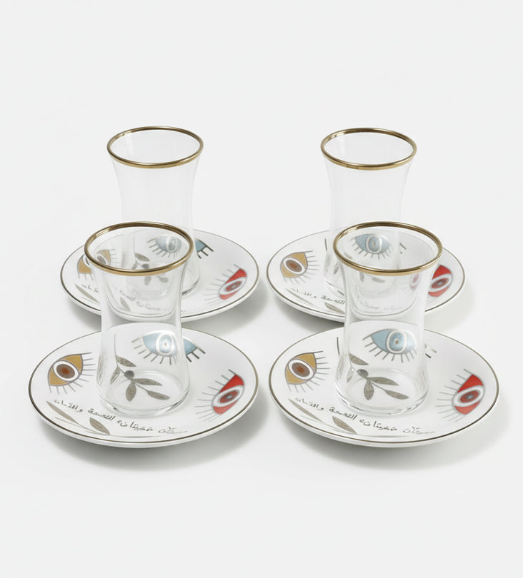 Supernatural Turkish Tea Cups x 4