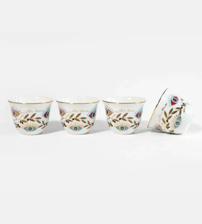 Supernatural Arabic Coffee Cups x 4 Kashida Design