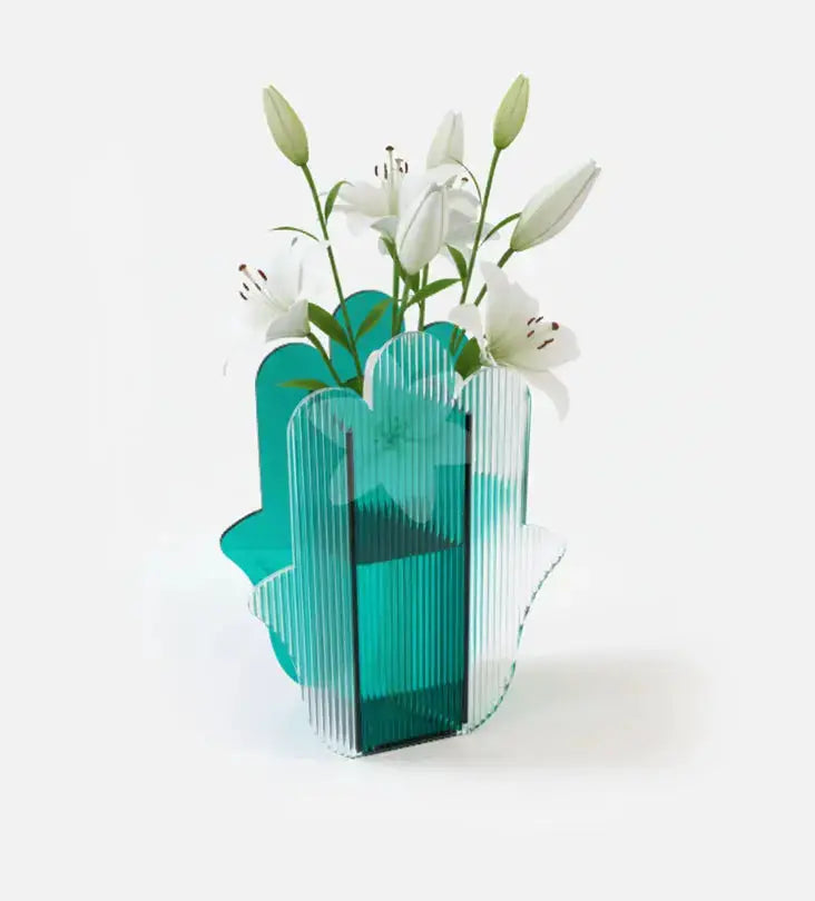 Supernatural Hamsa Vase Kashida Design