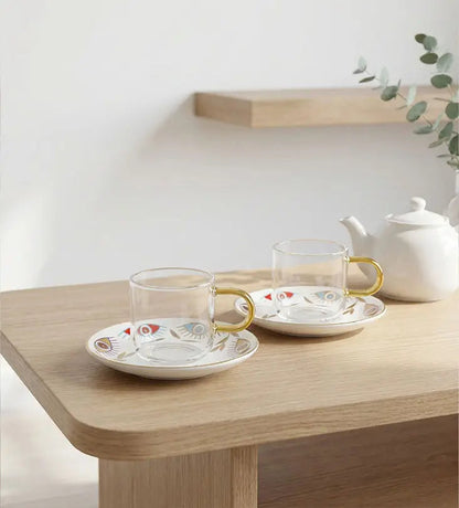 Supernatural Tea Cups x 4 (Regular) Kashida Design