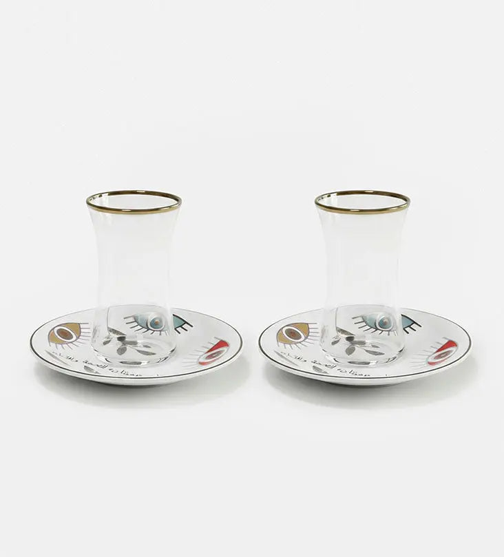 Supernatural Turkish Tea Cup Kashida Design