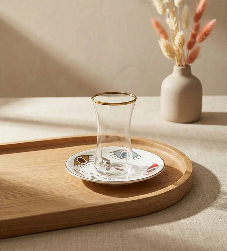 Supernatural Turkish Tea Cup Kashida Design