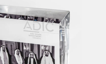 Abu Dhabi Investment Council Desk Plaque Kashida Design