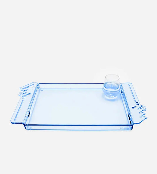 Bayti Jannati Tray (Large) - Blue Kashida Design
