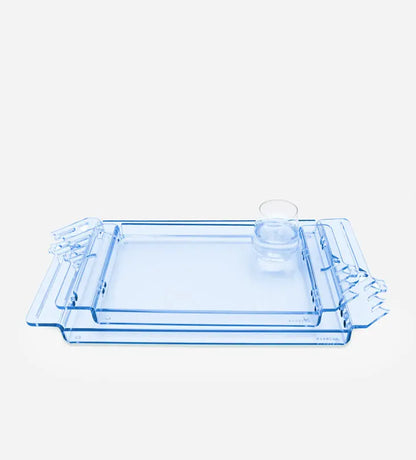 Bayti Jannati Tray (Large) - Blue Kashida Design